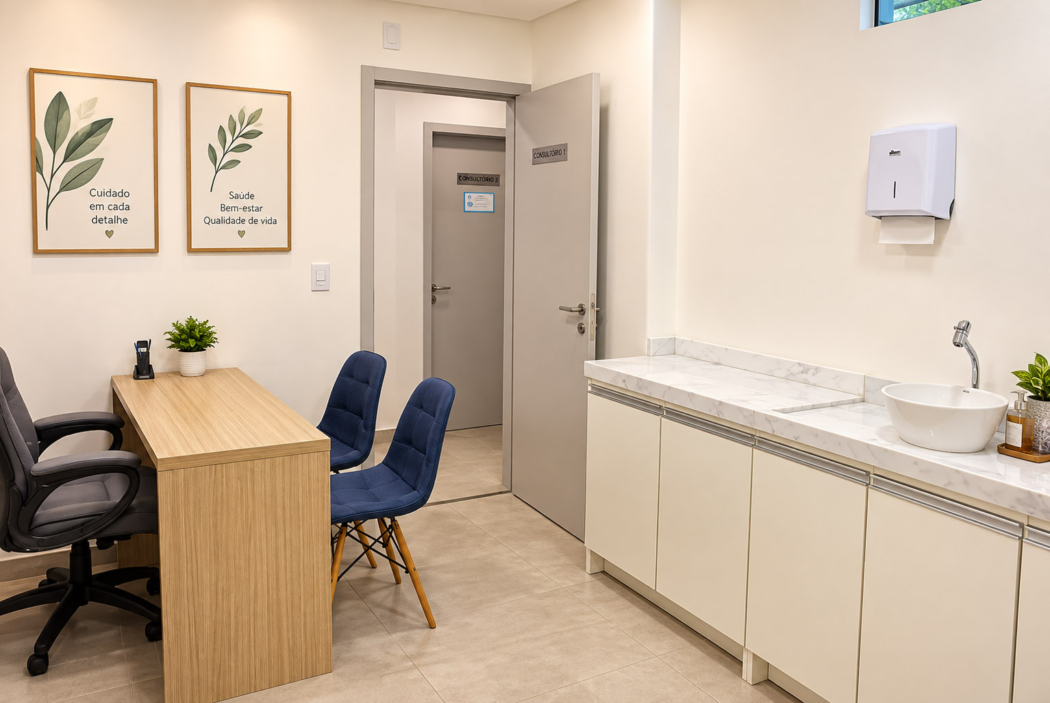 Ambiente interno da clínica Somar